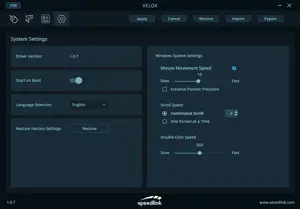 Speedlink wireless mouse Velox RGB, black (SL-680102-BK)