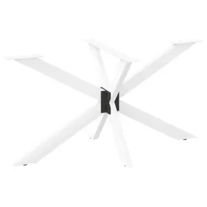 Valgomojo stalo koja, voro formos, balta, 120x68x(72-73) cm, plienas