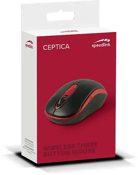 "Speedlink" pelė "Ceptica Wireless", juoda/raudona (SL-630013-BKRD)