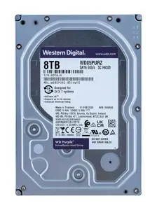 HDD Video Surveillance WD Purple 8TB CMR, 3.5'', 256MB, 5640 RPM, SATA, TBW: 180
