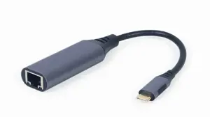 GEMBIRD A-USB3C-LAN-01 USB Type-C Gigabit tinklo adapteris erdviai pilkas