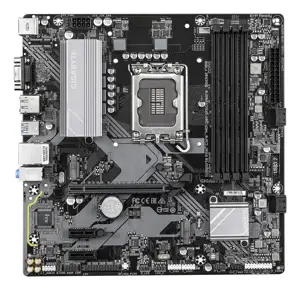 Mainboard GIGABYTE Intel B760 Express LGA1700 Micro-ATX Memory DDR5 Memory slots 4 2xPCI-Express 3.0 1x 1xPCI-Express 4.0 16x 2xM.2 1x15pin D-sub 1xHDMI 1xDisplayPort 2xUSB 2.0 5xUSB 3.2 1xUSB-C 1xPS/2 1xRJ45 3xAudio port B760MD3HP1.0