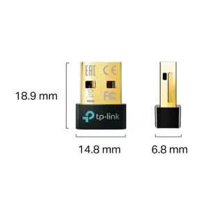 "TP-Link Bluetooth 5.0 Nano USB adapteris, A tipo USB, "Bluetooth", juodas, kompiuteris, 0-40 °C, 10-90 %