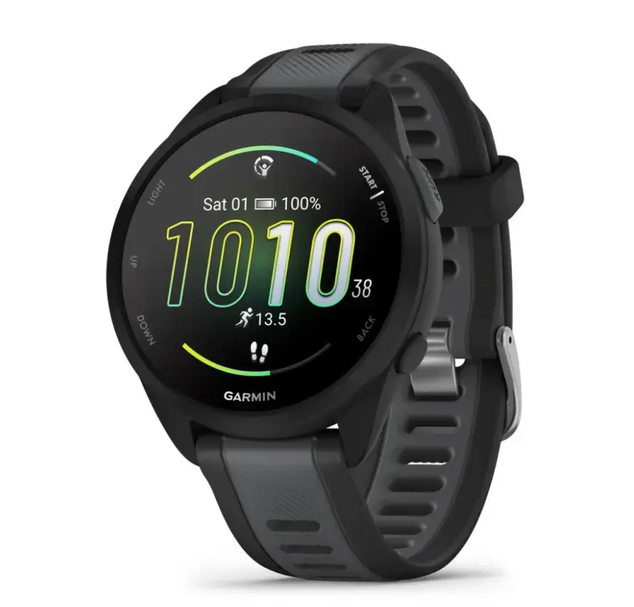 Garmin Forerunner 165 išmanieji laikrodžiai, juoda/šviesiai pilka