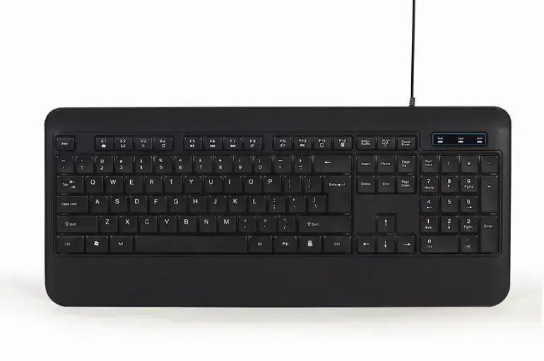 GEMBIRD KB-UML-03 Slim Rainbow backlight multimedijos klaviatūra, juoda, JAV išdėstymo