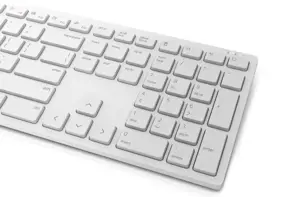 DELL KM5221W-WH, pilno dydžio (100%), RF belaidis, QZERTY, baltas, pelė pridedama