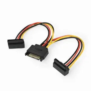 GEMBIRD CC-SATAM2F-02 Gembird maitinimo kabelis SATA 15 kontaktų -> 2x SATA HDD (kampinės jungtys)