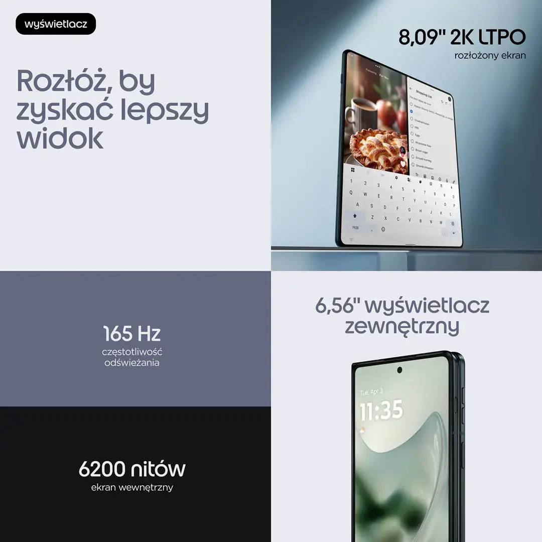 Motorola razr fold 20.6 cm (8.09") Dual SIM Android 16.0 5G USB Type-C 16 GB 512 GB 6000 mAh Black