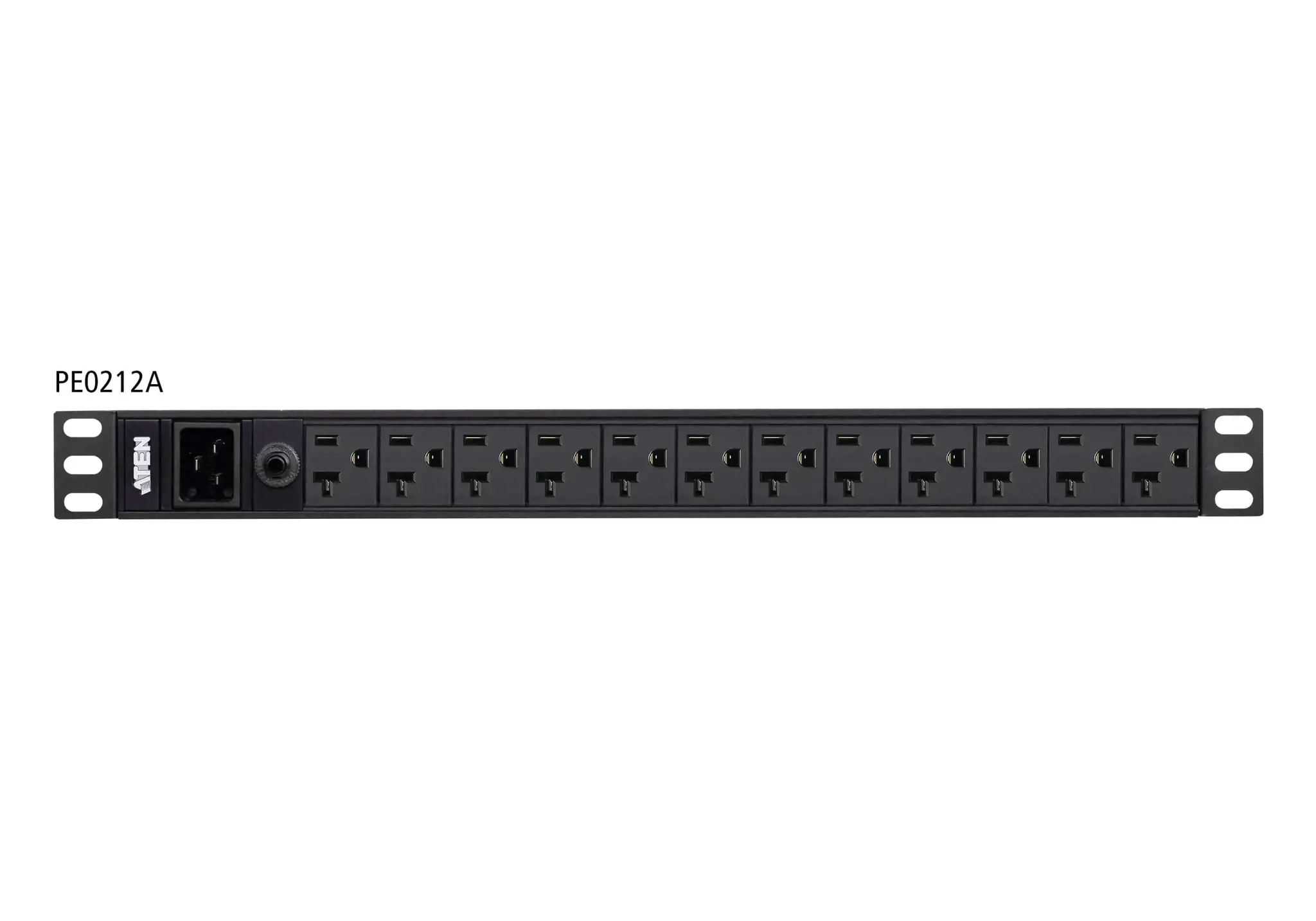 ATEN 1U 16A 12Port Basic PDU, Basic, 1U, vienfazis, aliuminis, juodas, 12 kintamosios srovės lizdų