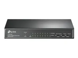 "TP-Link" 9 prievadų 10/100 Mbps stalinis komutatorius su 8 prievadais PoE+, nevaldomas, Fast Ethernet (10/100), maitinimas per Ethernet (PoE)
