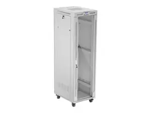 Lanberg Rack cabinet 19" free-standing 42U/600x800 (flat pack) with glass door lCD V2, grey | Lanbe…