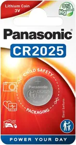 Panasonic lithium battery CR2025 - 1 pcs blister