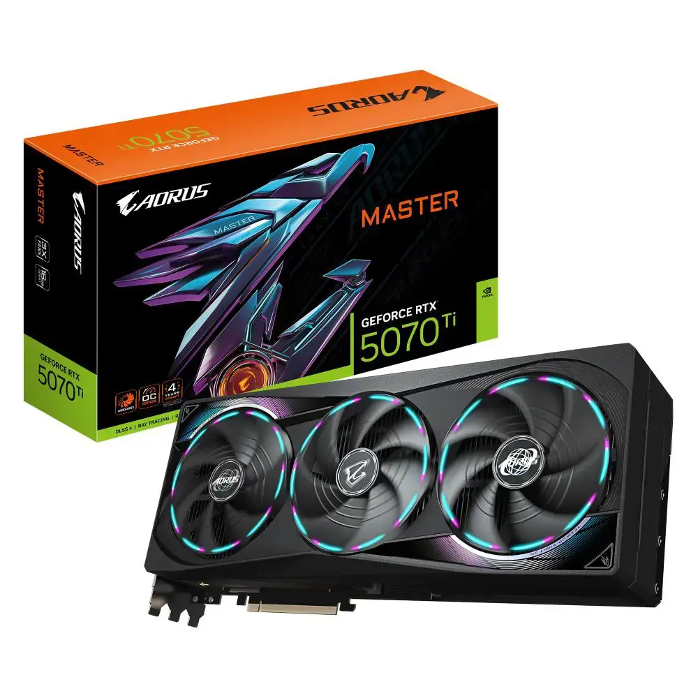 Vaizdo plokštė GIGABYTE GeForce RTX 5070 Ti 16 GB, GDDR7, GV-N507TAORUS M-16GD