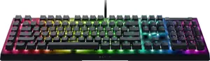 "Razer BlackWidow V4 X" mechaninė žaidimų klaviatūra, žalias jungiklis, šiaurietiškas išdėstymas, laidinė, juoda
