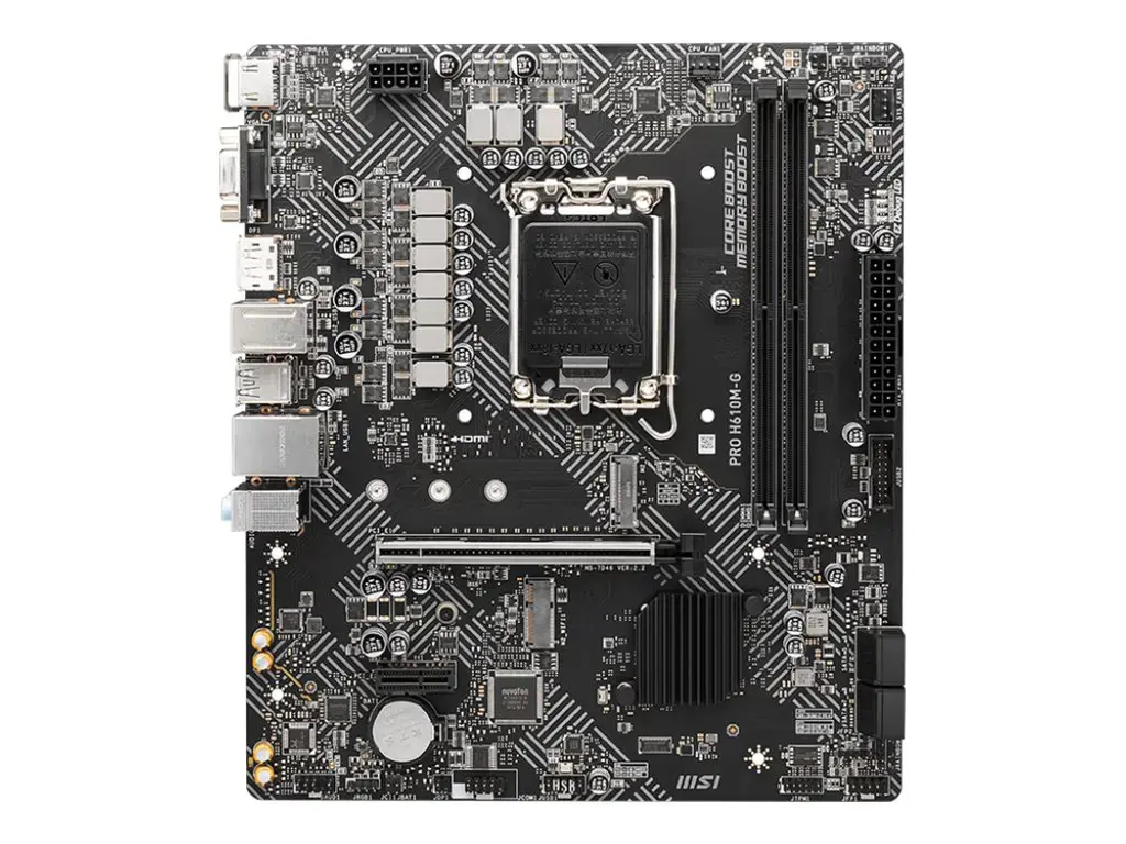 MSI PRO H610M-G, Intel, LGA 1700, Intel® Core™ i9, LGA 1700, DDR5-SDRAM, 96 GB