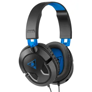 "Turtle Beach Recon 50P" žaidimų ausinės, skirtos "PS4 Pro", "PS4" ir "PS5", laidinės, žaidimų, 20-20000 Hz, 530,7 g, ausinės, juodos, mėlynos