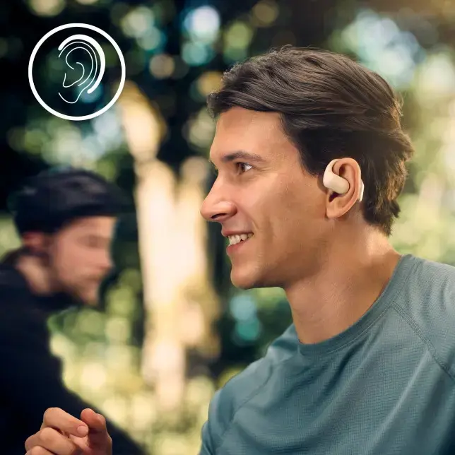 Panasonic wireless earbuds RB-F10DE-C, beige