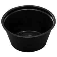 Vienkartinis indelis padažui , PP,  juodos sp., D 6,2 cm, H 2,7 cm, 60 ml, 250 vnt.