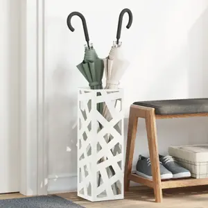 Skėčių stovas Baltas Metalas Standartinis Skėčių stovas