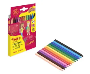 Vaškinės kreidelės JOVI Plasticolor, 12 spalvų