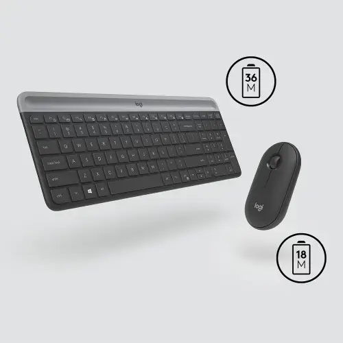 "LOGITECH Slim Wireless Keyboard and Mouse Combo MK470" - GRAPHITE - JAV - INTNL - INTNL