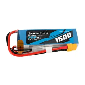 Akumuliatorius GensAce LiPo 1600mAh 7.4V 45C 2S1P XT60