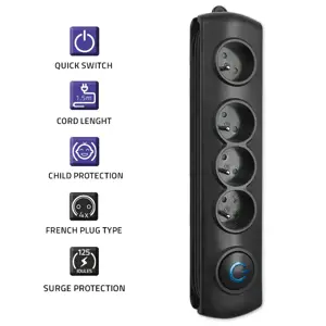 QOLTEC 50104 Apsauga nuo viršįtampių Qoltec 4 maitinimo lizdai 1,5 m