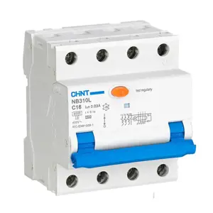 "Chint" Automatinis jungiklis RCBO, NB310L/3N, 3P+N, C20, 30mA, A, 6kA NB310L3PN30MAA20C