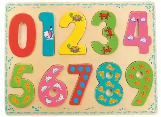 Medinė dėlionė - Skaičiai