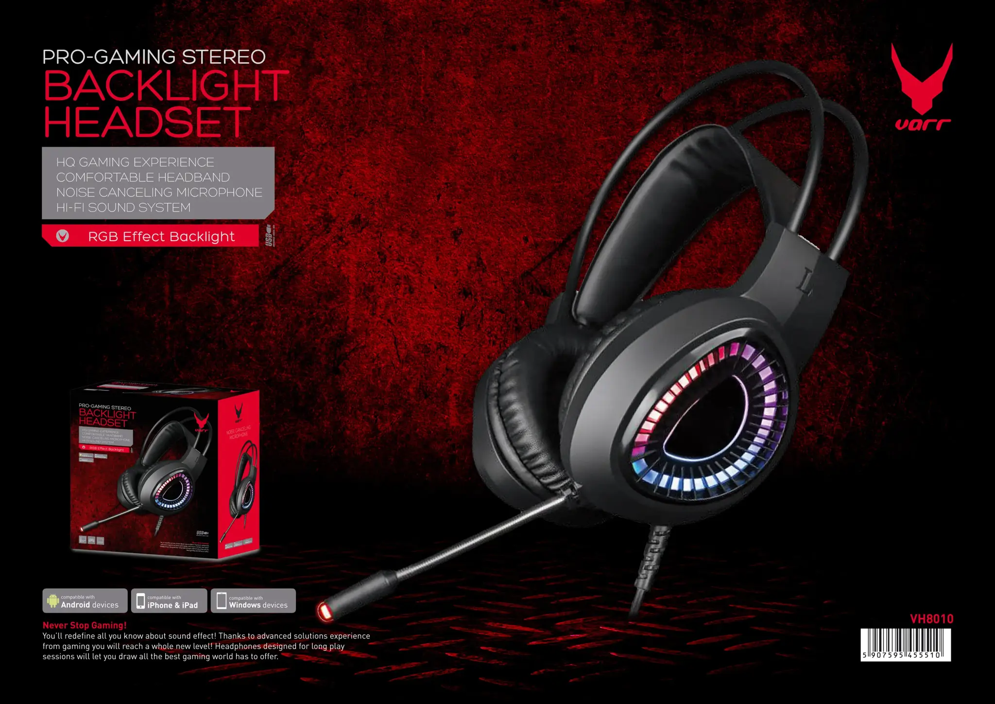 Omega Varr headset VH8010, black