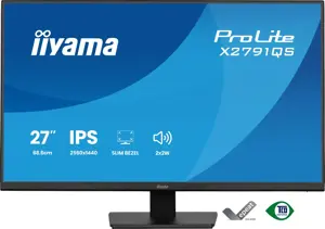 iiyama ProLite X2791QS-B1 computer monitor 68.6 cm (27") 2560 x 1440 pixels Quad HD LED Black