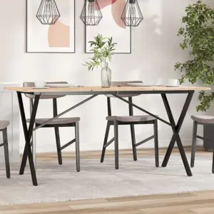 Valgomojo stalo kojos, 120x60x73cm, plieninis, X formos rėmas