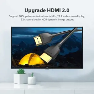 "Vention" nešiojamasis HDMI kabelis 3M juodas, 3 m, A tipo HDMI (standartinis), A tipo HDMI (standartinis), 3D, 18 Gbit/s, juodas