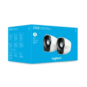 "Logitech" stereofoniniai garsiakalbiai Z120, 2.0 kanalų, laidiniai, 1,2 W, balti