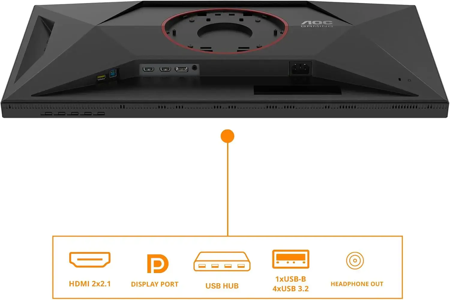AOC | U27G4XM | 27 " | Fast IPS | UHD | 16:9 | 160 Hz | 1 ms | 3840 x 2160 pixels | 1200 cd/m² | HDMI ports quantity 1 | Black