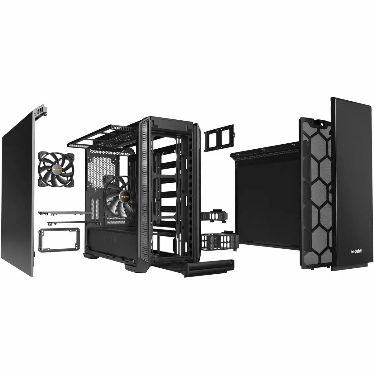 Būkite tylūs! Silent Base 601, Midi Tower, Kompiuteris, Juoda, ATX, EATX, micro ATX, Mini-ITX, Akrilonitrilo-butadieno stirenas (ABS), SECC, HDD