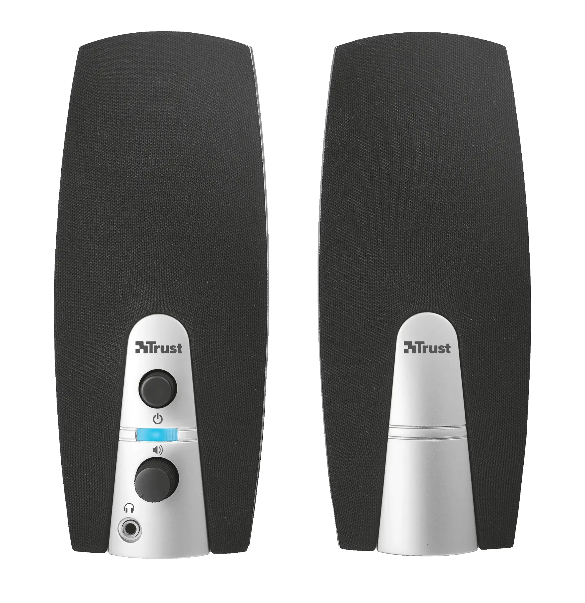 "Trust MiLa 2.0" garsiakalbių rinkinys, 2.0 kanalų, laidinis, 5 W, 100-20000 Hz, 4 Ω, juodas, sidabrinis