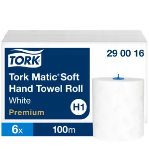 Popieriniai rankšluosčiai  TORK PREMIUM EXTRA SOFT H1, 290016, 2 sl., 21 cm x 100 m, balta sp.