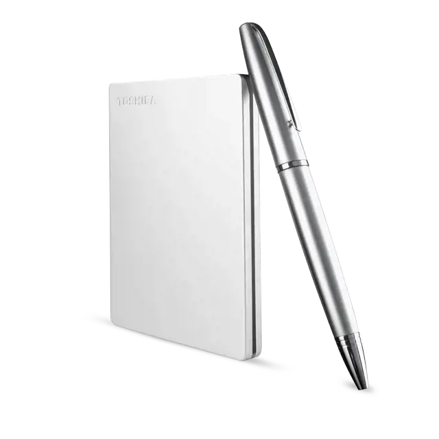 TOSHIBA "Canvio Slim" 2TB USB3.2 sidabro spalvos