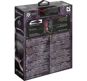 Žaidimų, optinė, laidinė pelė DEFENDER GM-933 SIN'SISTER 7200dpi 6P RGB
