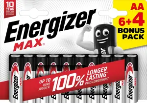Energizer battery Max Alkaline AA CHP10 6+4