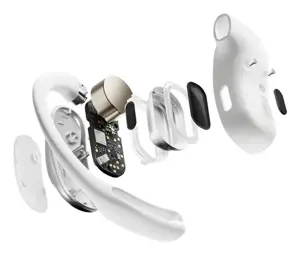 SHOKZ OpenFit Air, weiss, Wireless, Calls/Music/Sport/Everyday, 50 - 16000 Hz, Headset, White