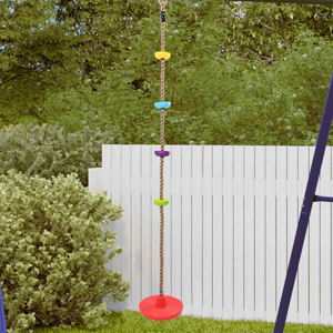 Vaikų kopimo virvė su disko sėdyne ir platformom 200 cm