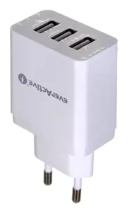 USB sieninis įkroviklis everActive SC-300 3xUSB 3,4A