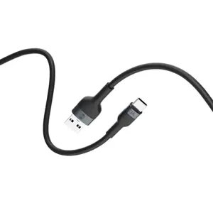 "Forever" lankstus USB - USB-C 1,0 m 3A juodas kabelis