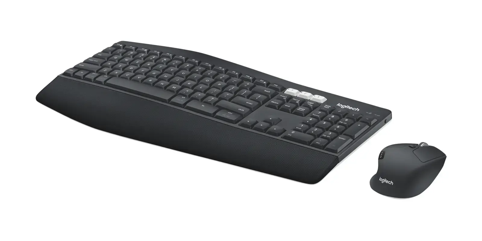 "Logitech MK850 Performance", pilno dydžio (100 %), belaidis, RF belaidis + "Bluetooth", QWERTY, juoda, pelė pridedama