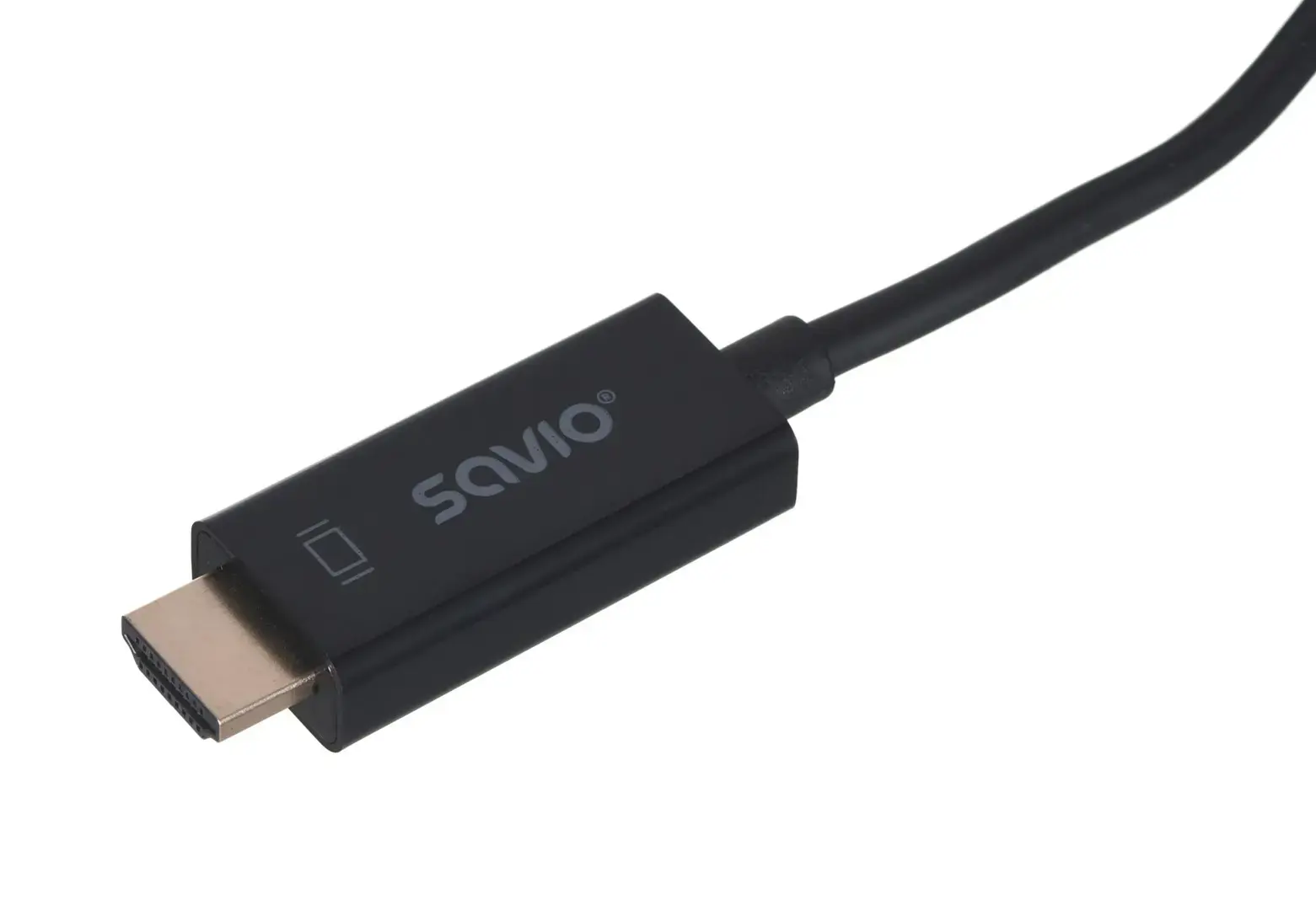 SAVIO kabelis CL-56 (DisplayPort M - HDMI A tipo; 1,5 m; juoda spalva)