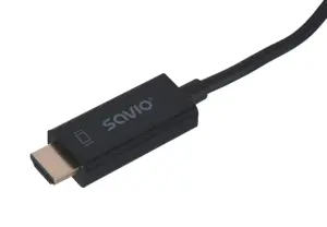 SAVIO kabelis CL-56 (DisplayPort M - HDMI A tipo; 1,5 m; juoda spalva)