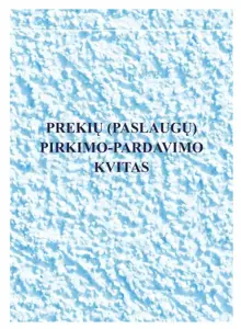 Prekių(paslaugų) pirkimo-pardavimo kvitai, A6 (50)  0720-002