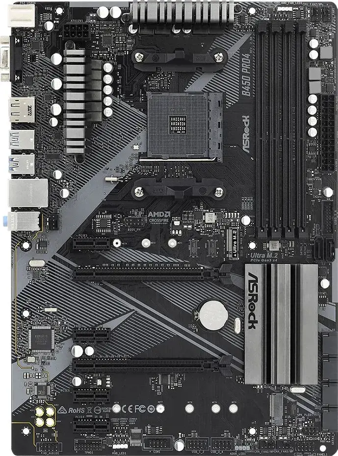 ASROCK B450 PRO4 R2.0 AM4 DDR4 4xSATA 1xM.2 ATX MB